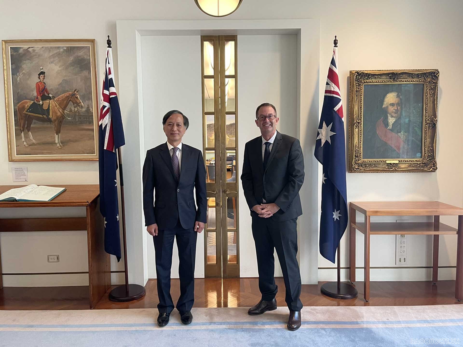 Đại sứ Việt Nam tại Australia Nguyễn Tất Thành chào xã giao Chủ tịch Hạ viện Andrew Wallace Đại sứ Việt Nam tại Australia Nguyễn Tất Thành chào xã giao Chủ tịch Hạ viện Andrew Wallace