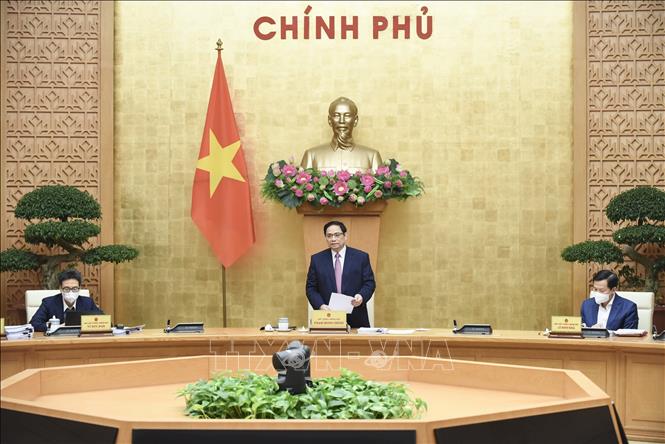 Thủ tướng chủ trì phiên họp Chính phủ chuyên đề về xây dựng pháp luật Chú thích ảnh