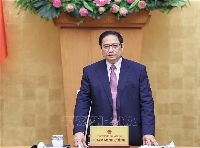 Thủ tướng chủ trì phiên họp Chính phủ chuyên đề về xây dựng pháp luật Chú thích ảnh