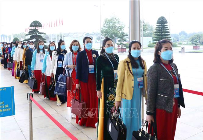 1000 đại biểu dự Đại hội phụ nữ toàn quốc lần thứ XIII Chú thích ảnh