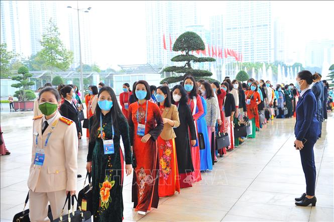 1000 đại biểu dự Đại hội phụ nữ toàn quốc lần thứ XIII Chú thích ảnh