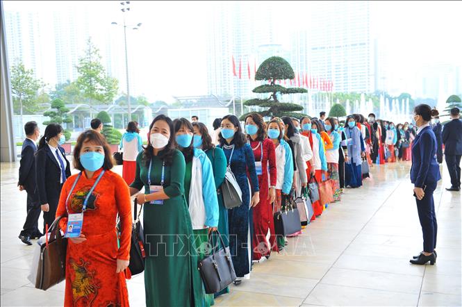 1000 đại biểu dự Đại hội phụ nữ toàn quốc lần thứ XIII Chú thích ảnh