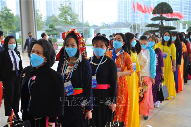 1000 đại biểu dự Đại hội phụ nữ toàn quốc lần thứ XIII Chú thích ảnh