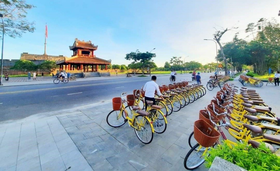 Có khoảng 250 xe đạp được bố trí tại 7 trạm xe đạp công cộng ở TP Huế. Ảnh: Nhân Tâm Có khoảng 250 xe đạp được bố trí tại 7 trạm xe đạp công cộng ở TP Huế. Ảnh: Nhân Tâm