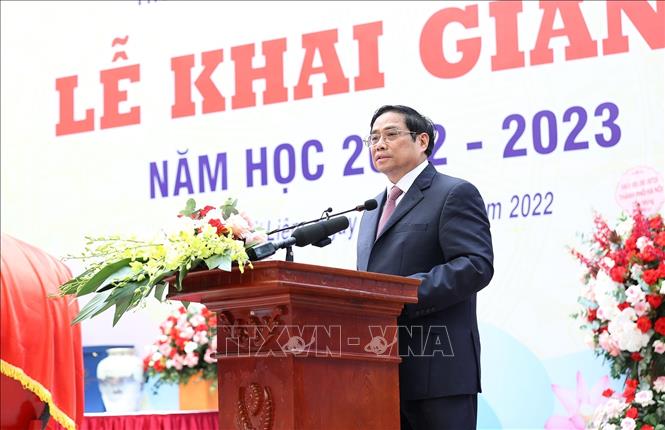 Thủ tướng Phạm Minh Chính: Thực hiện 3 cân bằng “học - chơi - ăn ngủ” cho học sinh Chú thích ảnh