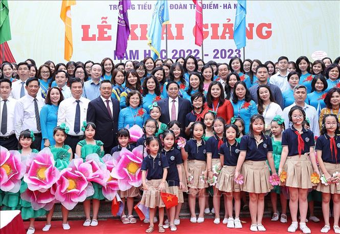 Thủ tướng Phạm Minh Chính: Thực hiện 3 cân bằng “học - chơi - ăn ngủ” cho học sinh Chú thích ảnh