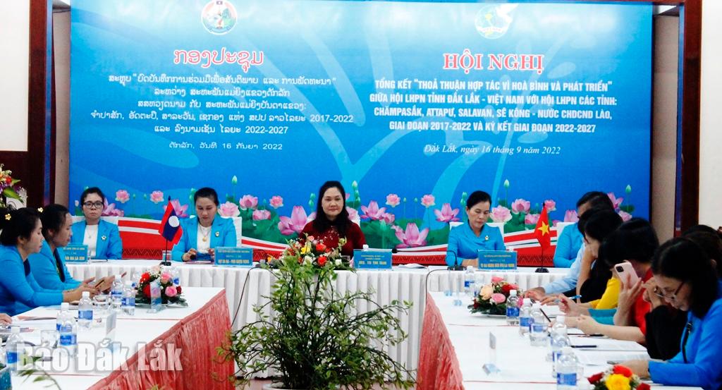 Tổng kết 5 năm thực hiện “Thỏa thuận hợp tác vì hòa bình và phát triển” Đại biểu tham dự hội nghị