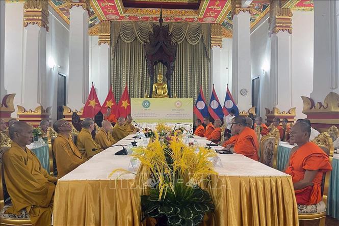 Tăng cường mối quan hệ giữa Phật giáo hai nước Việt Nam và Lào Chú thích ảnh