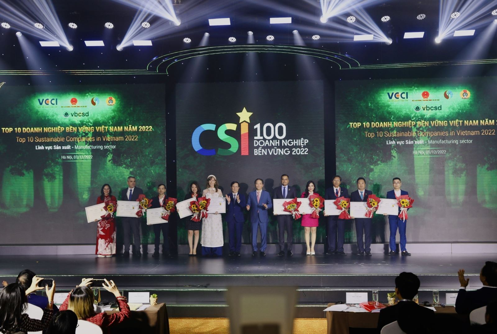 Vinh danh 100 doanh nghiệp bền vững Việt Nam 2022 Chú thích ảnh