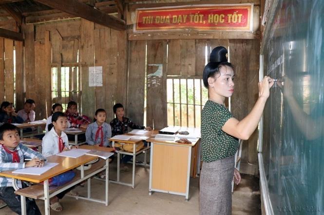Đến năm 2030 xóa bỏ 100% phòng học mầm non học nhờ, học tạm Chú thích ảnh