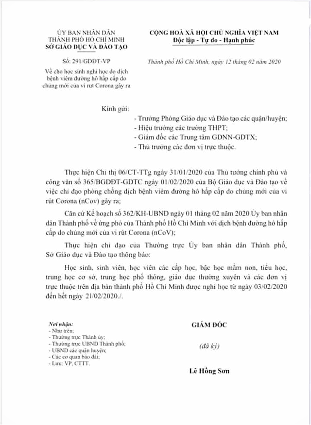 so gddt tp hcm bi lam gia cong van keo dai thoi gian nghi hoc