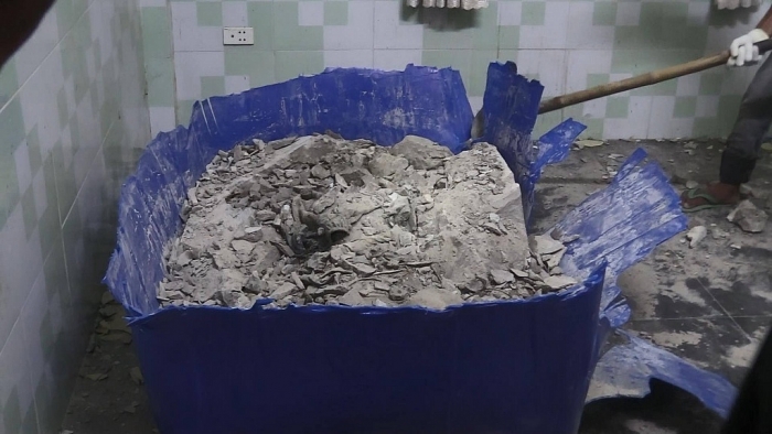 Nhận dạng 2 thi thể trong khối bê tông ở Bình Dương nhan dang 2 thi the trong khoi be tong o binh duong