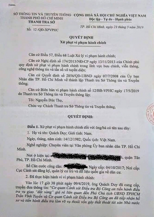 Chuyên viên văn phòng UBND TP HCM đăng tin xúc phạm người khác trên mạng xã hội chuyen vien van phong ubnd tp hcm dang tin xuc pham nguoi khac tren mang xa hoi