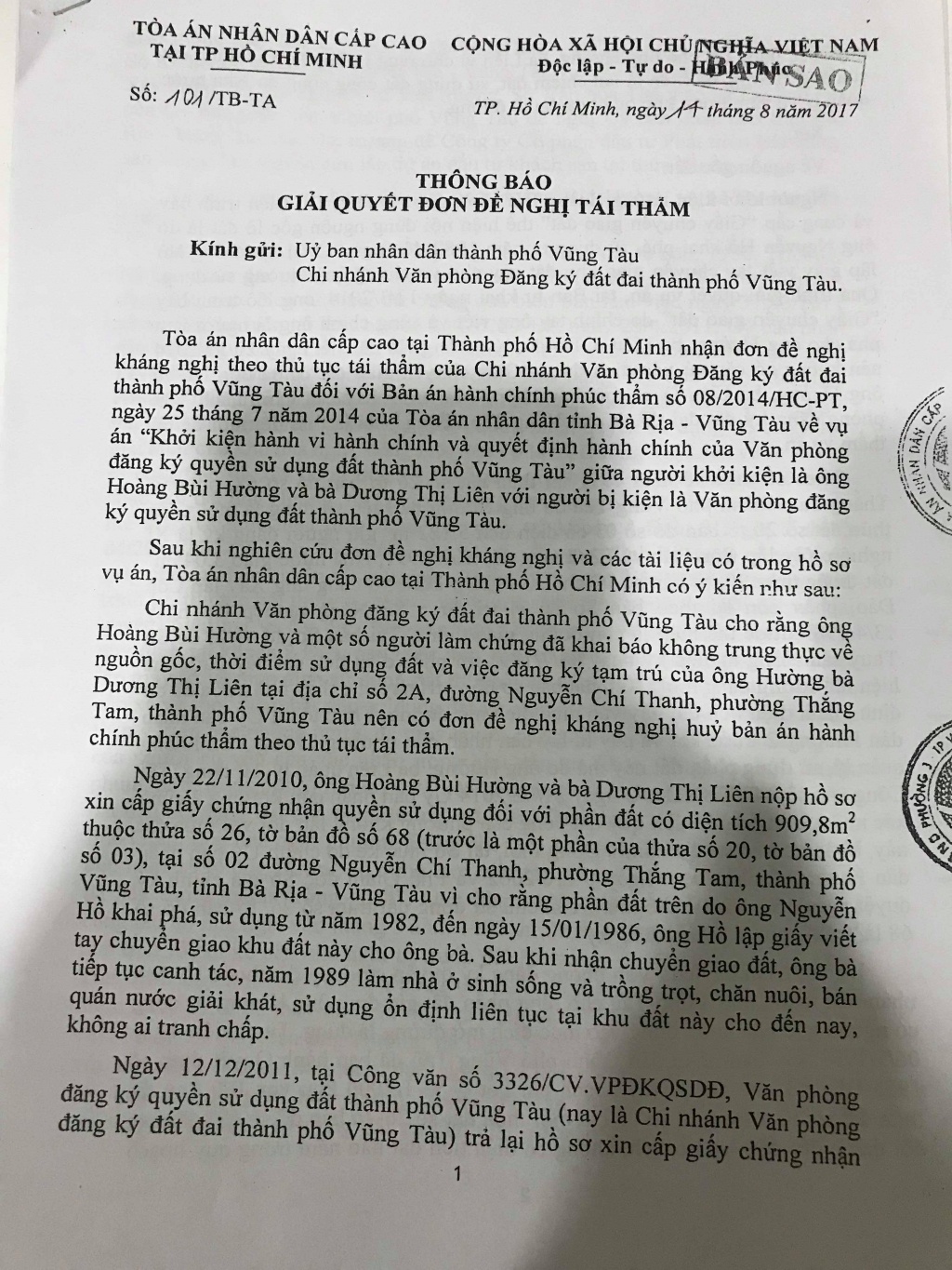 Bà Rịa - Vũng Tàu: Dân thắng kiện cơ quan Nhà nước, không thi hành, còn “hành” thêm dân? ba ria vung tau an da tuyen khong thi hanh ma lai hanh them dan