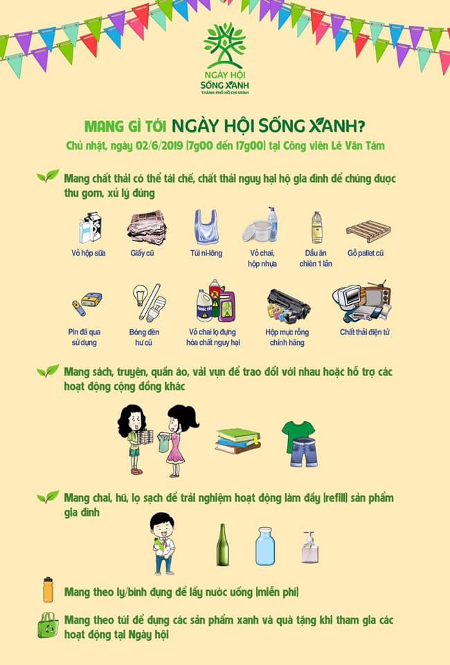 TP.HCM: Ngày hội Sống xanh 2019 diễn ra ngày 2/6 tphcm ngay hoi song xanh 2019 dien ra ngay 26