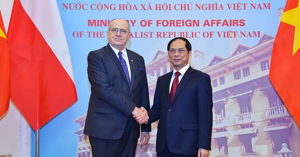 越南外交部部长裴青山与波兰外交部部长兹比格涅夫·劳。 越南外交部部长裴青山与波兰外交部部长兹比格涅夫·劳。
