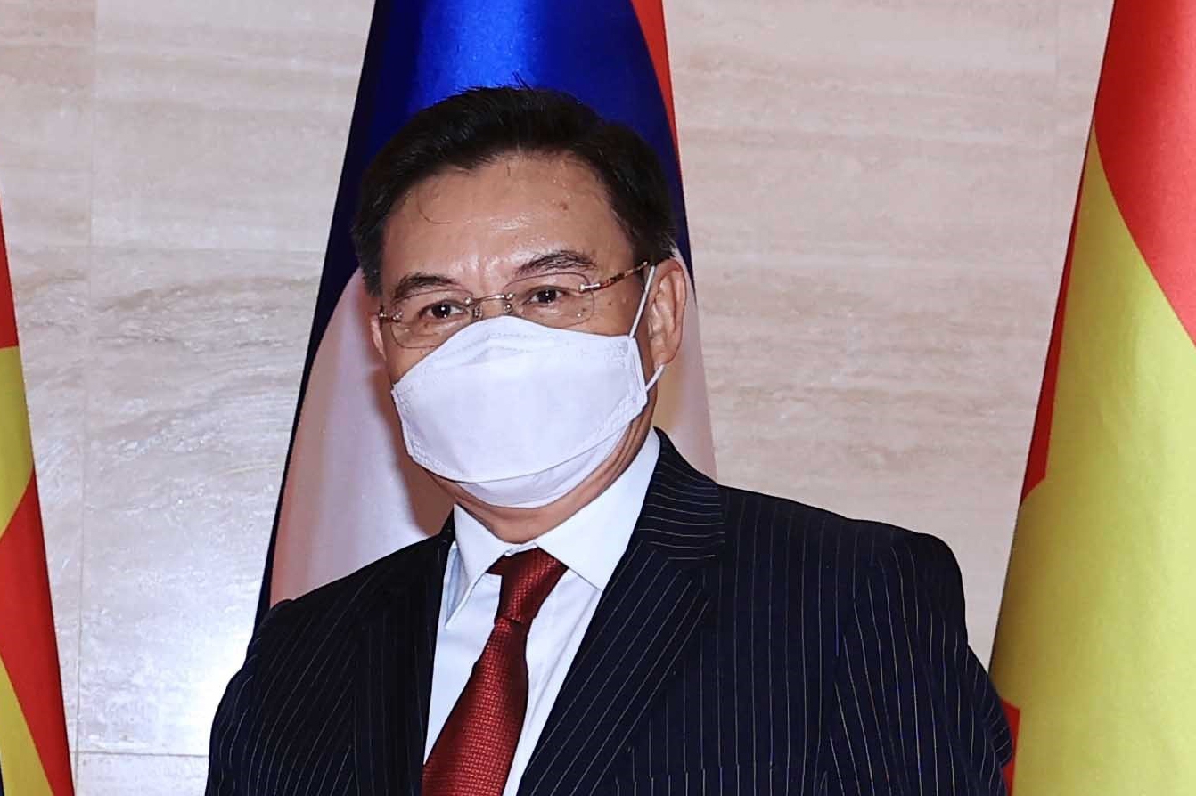 老挝国会主席赛宋蓬·丰威汉。 老挝国会主席赛宋蓬·丰威汉。