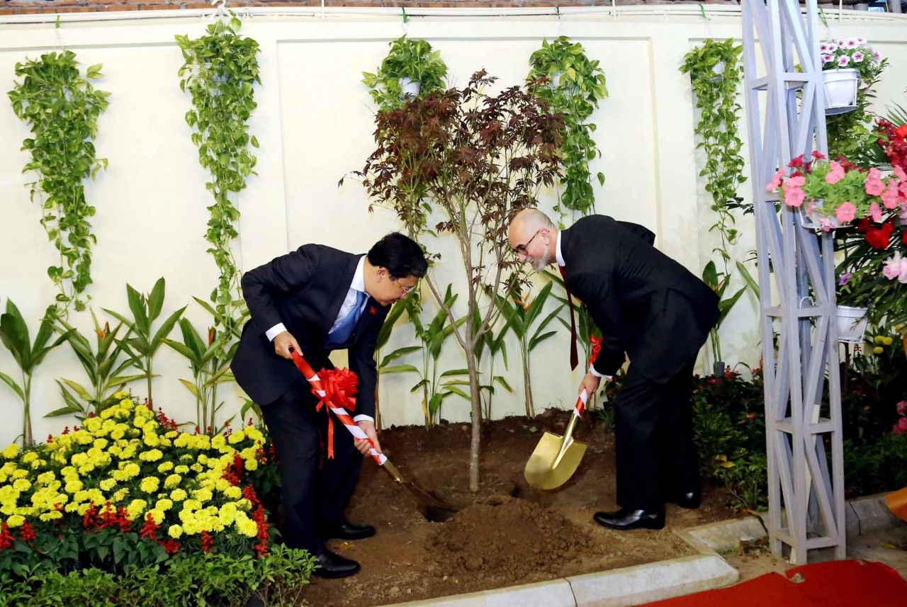 庆祝越加建立全面伙伴关系5周年。 庆祝越加建立全面伙伴关系5周年。