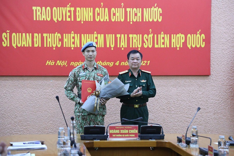 Việt Nam có sĩ quan thứ 3 làm nhiệm vụ gìn giữ hòa bình ở Liên Hiệp Quốc Việt Nam có sĩ quan thứ 3 làm nhiệm vụ gìn giữ hòa bình ở Liên Hiệp Quốc