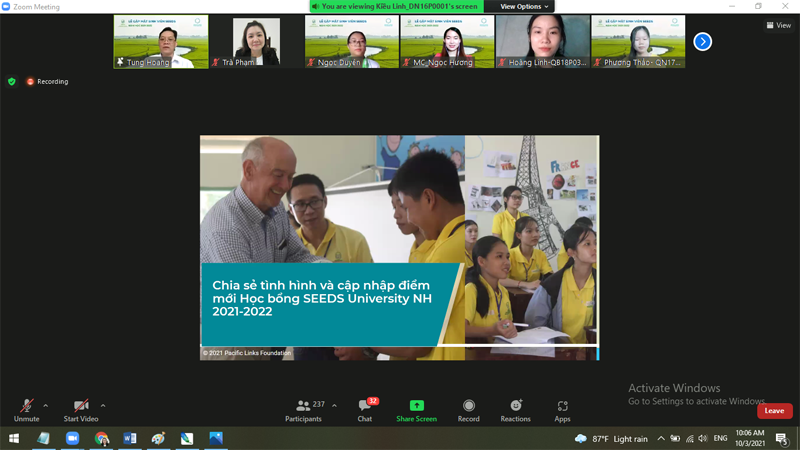 Tổ chức Pacific Links Foundation gặp mặt sinh viên miền Trung hưởng lợi chương trình học bổng SEEDS đại học Tổ chức Pacific Links Foundation gặp mặt sinh viên miền Trung hưởng lợi chương trình học bổng SEEDS đại học
