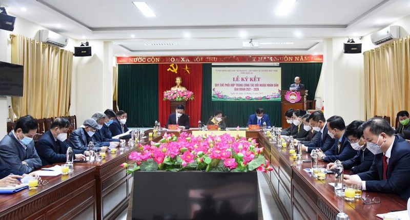 Ba cơ quan tại Nghệ An ký kết quy chế phối hợp công tác đối ngoại nhân dân giai đoạn 2021 - 2026 Ba cơ quan tại Nghệ An ký kết quy chế phối hợp công tác đối ngoại nhân dân giai đoạn 2021 - 2026