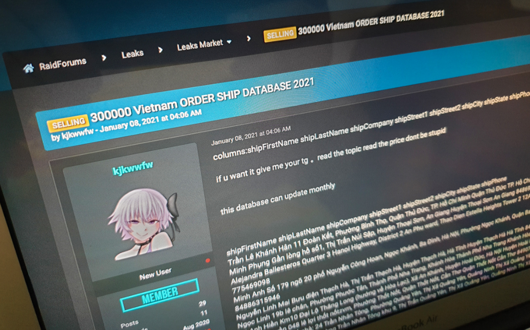 300000 vietnamese internet accounts offered for sale by hackers