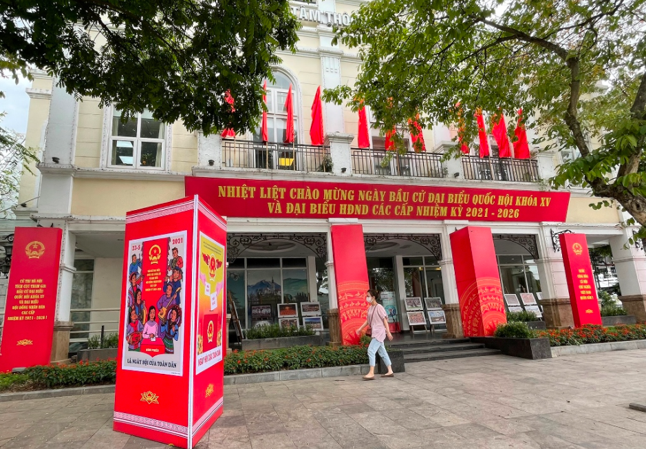 Hanoi's streets decorated for national election Hanoi's streets decorated for national election