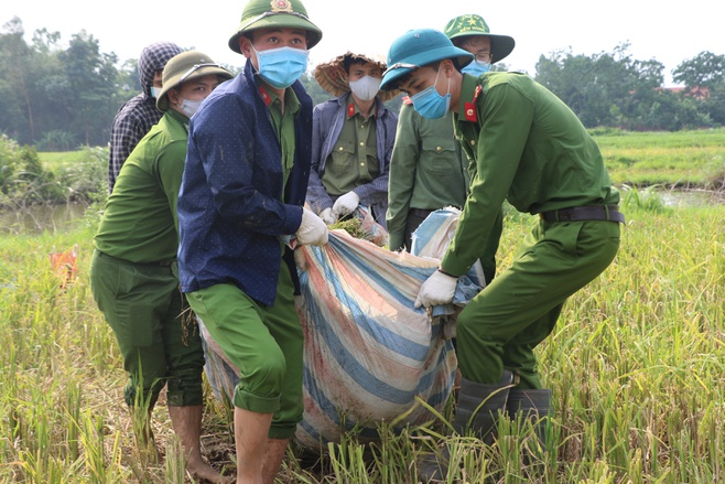 Police officers help people in quarantine areas harvest crops Police officers help people in quarantine areas harvest crops
