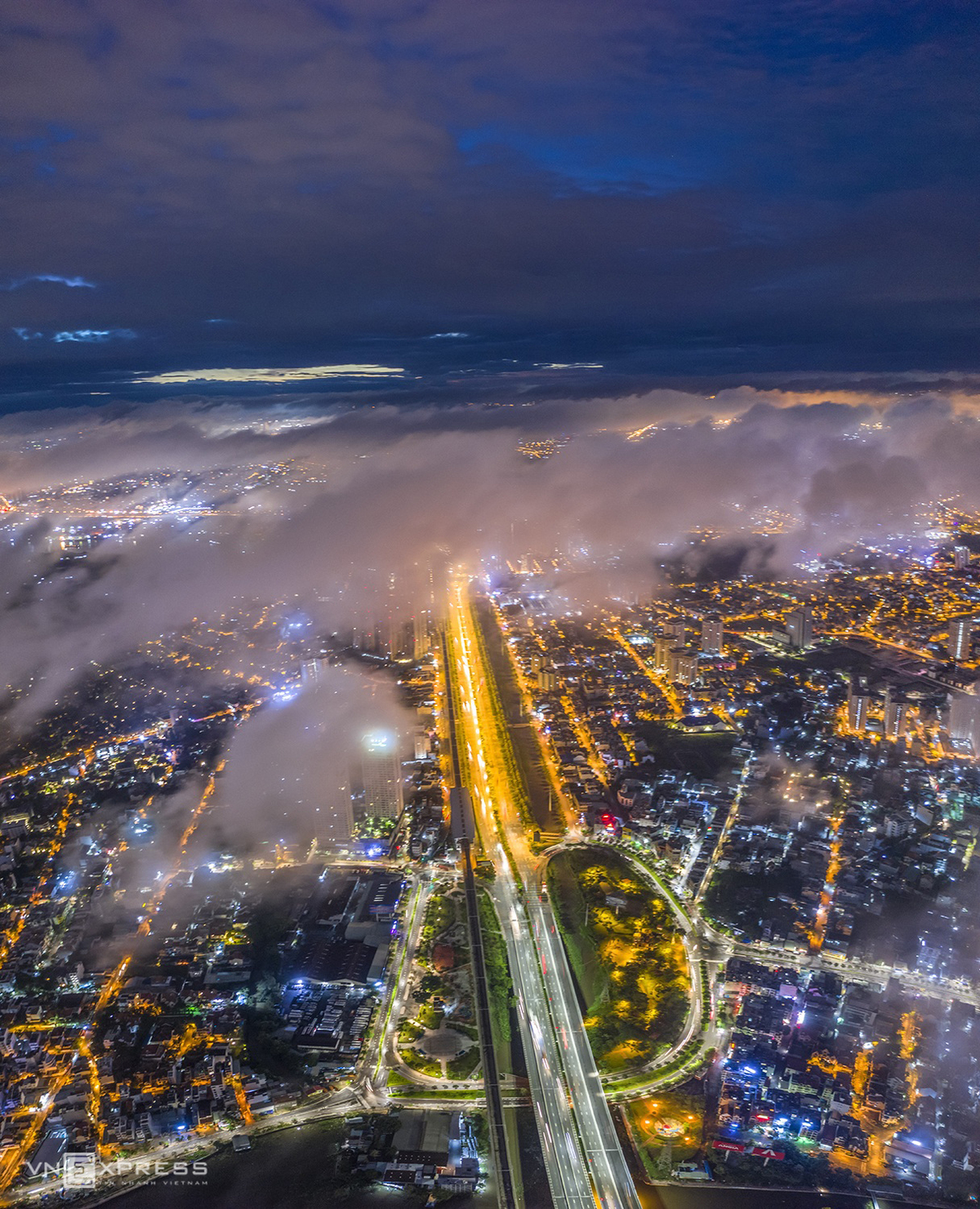 Saigon dreamy in the clouds and fog Saigon dreamy in the clouds and fog
