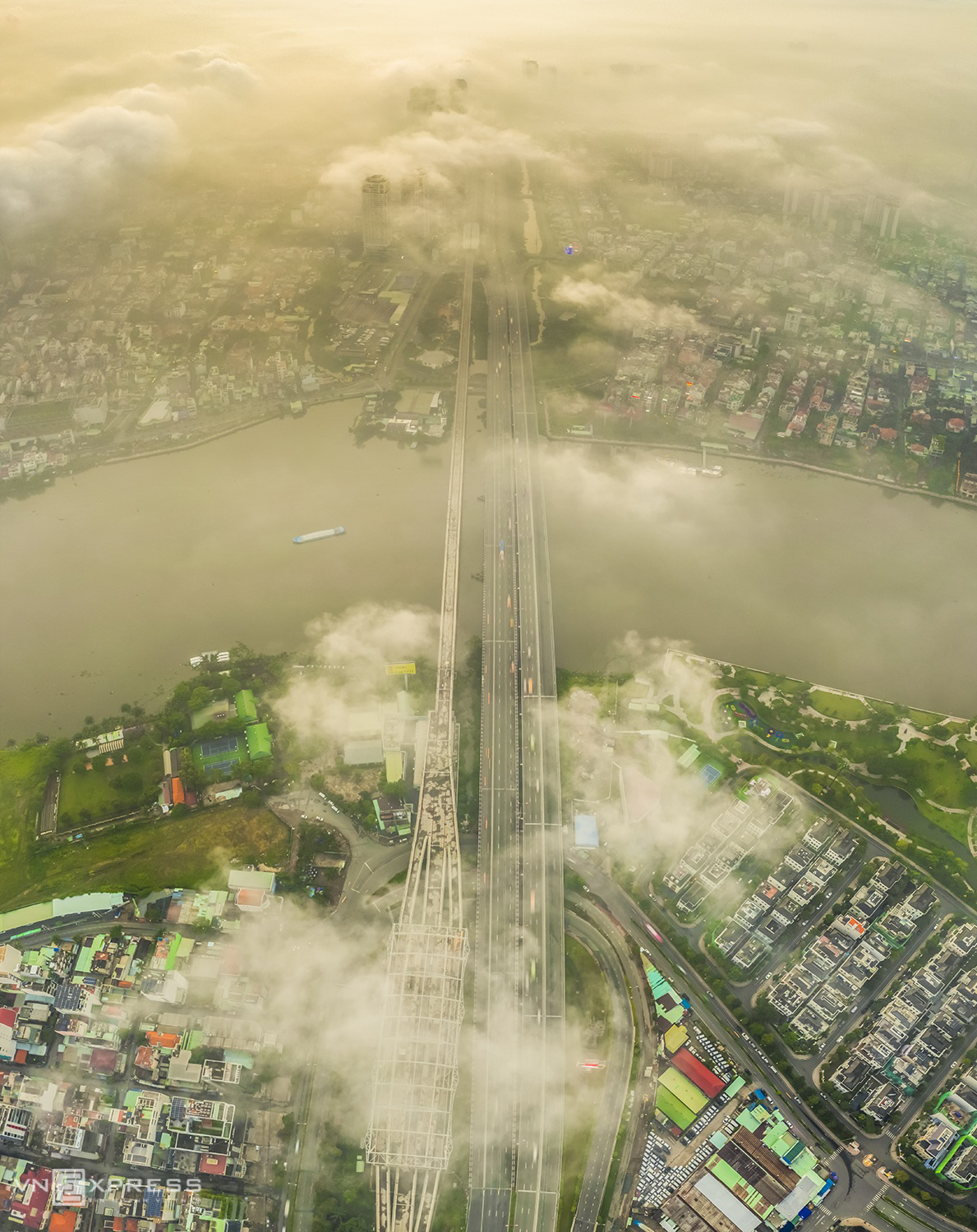 Saigon dreamy in the clouds and fog Saigon dreamy in the clouds and fog