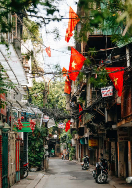 national flags make spotlight all over hanoi streets on the celebration of independence day