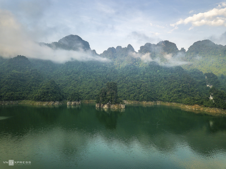 Na Hang picturesque mountain and lake Na Hang picturesque mountain and lake
