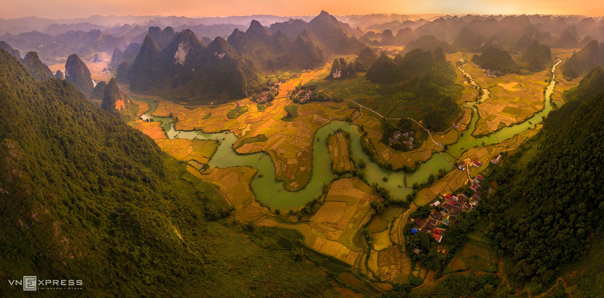 Mountainous harvest in the golden light of autumn Mountainous harvest in the golden light of autumn