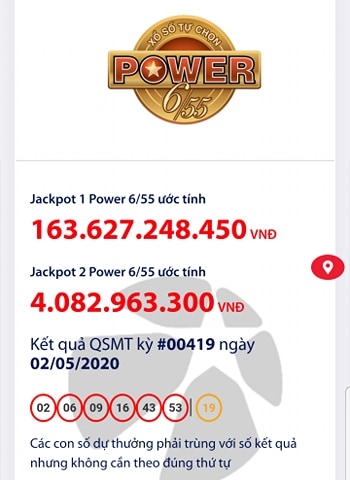 Kết quả xổ số Vietlott Power 6/55 tối ngày 2/5/2020 mới nhất: Ai vừa trúng hơn 160 tỉ đồng? ket qua xo so vietlott power 655 toi ngay 252020 moi nhat ai vua trung hon 160 ti dong
