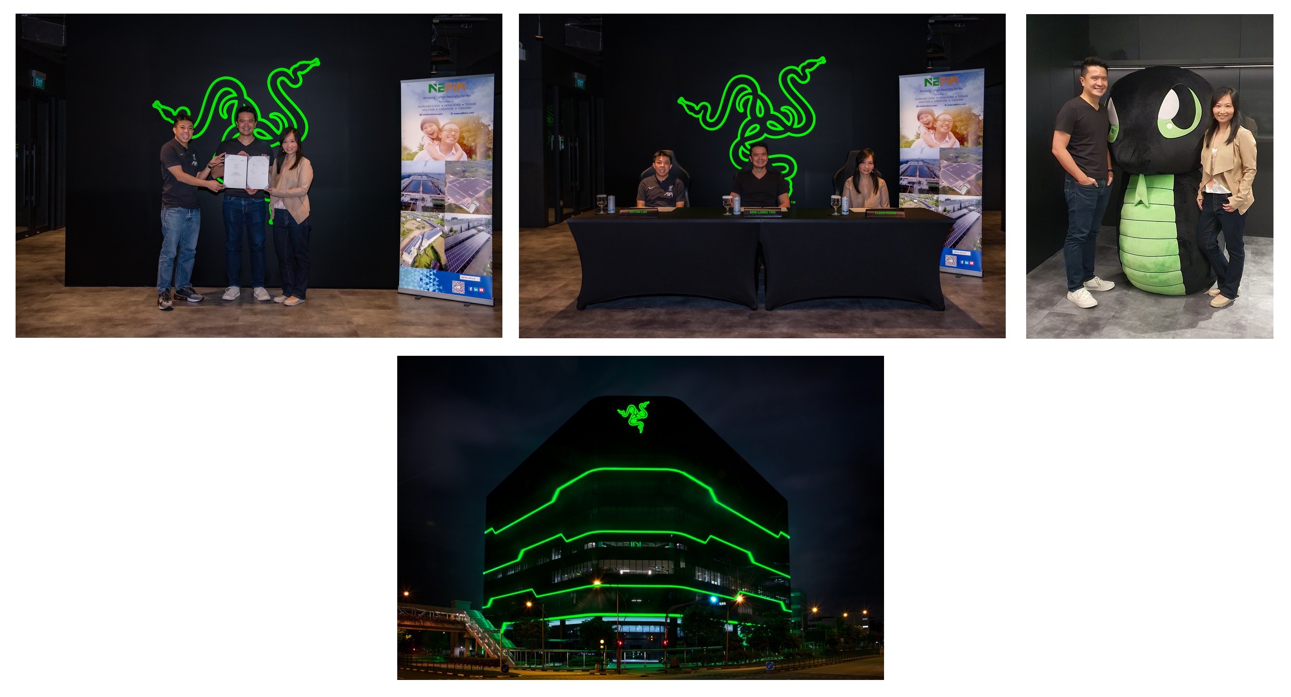 NEFIN hợp tác với Snakepit, Echo Base lắp đặt hệ thống điện mặt trời cho trụ sở chính của Razer ở Singapore