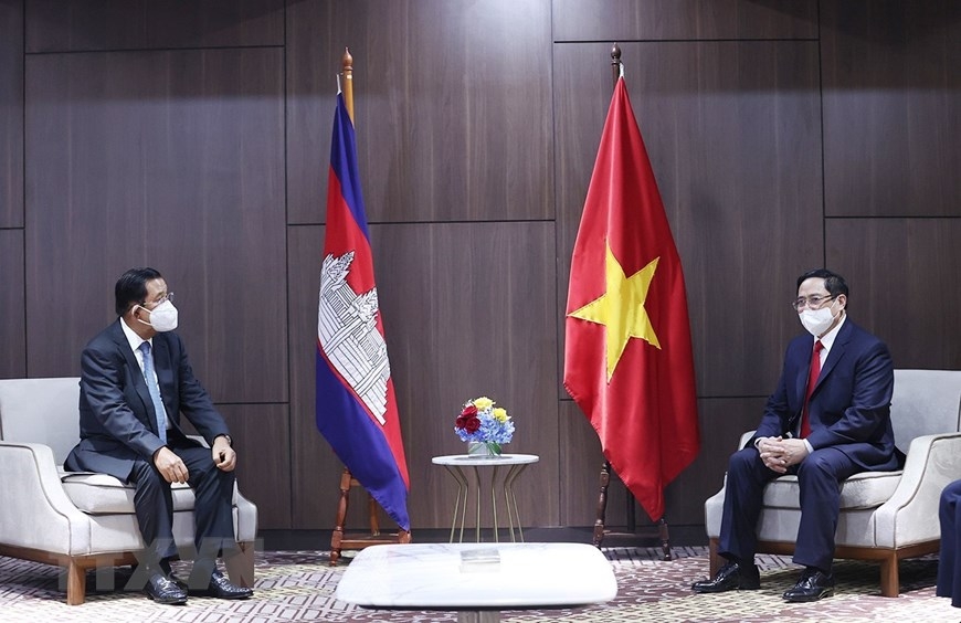 លោកនាយករដ្ឋមន្រ្តី Pham Minh Chinh ជួបពិភាក្សារការងារទ្វេភាគីជាមួយសម្តេចតេជោ ហ៊ុនសែន នាយករដ្ឋមន្រ្តីកម្ពុជា លោកនាយករដ្ឋមន្រ្តី Pham Minh Chinh ជួបពិភាក្សារការងារទ្វេភាគីជាមួយសម្តេចតេជោ ហ៊ុនសែន នាយករដ្ឋមន្រ្តីកម្ពុជា