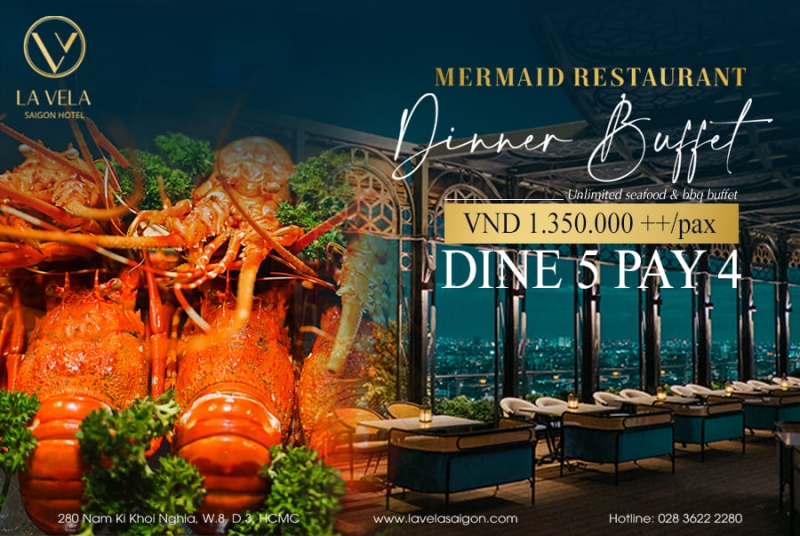ភោជនីយដ្ឋានប៊ូហ្វេគ្រឿងសមុទ្រចំនួន ៤កន្លែង ដែលមានតម្លៃរាប់លានដុង នៅទីក្រុង Ho Chi Minh