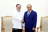 ນາຍົກລັດຖະມົນຕີ ຫງວຽນຊວນຟຸກ ໄດ້ຮັບຕ້ອນ ທ່ານລັດຖະມົນຕີການຕ່າງປະເທດ ຟິລິບປິນ