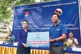 ຊາວໜ ມ ກວຕ ມອບເງ ນປະກອບສ ວນເຂ າໃນການ ດຳເນ ນກອງປະຊ ມໃຫຍ ຜ ແທນຊາວໜ ມທ ວປະເທດ ຄ ງທ viii