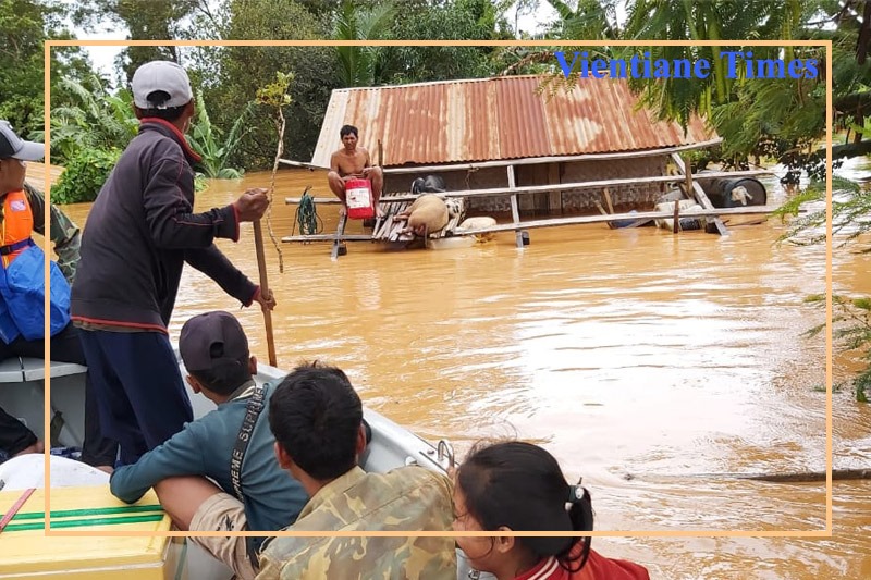 ສະພາບພາຍຸ ແລະ ນ້ຳຖ້ວມຢູ່ບັນດາແຂວງພາກໃຕ້ ແລະ ພາກກາງຂອງລາວ