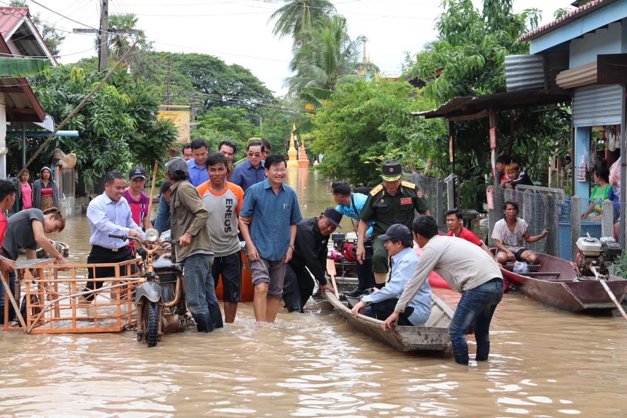 ສະພາບພາຍຸ ແລະ ນ້ຳຖ້ວມຢູ່ບັນດາແຂວງພາກໃຕ້ ແລະ ພາກກາງຂອງລາວ