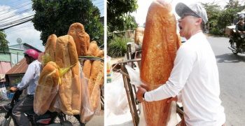 នំប៉័ងធំជាងគេនៅលើពិភពលោករបស់វៀតណាមត្រូវបានចុះផ្សាយនៅលើកាសែតបរទេស