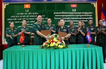 បញ្ជាការដ្ឋានយោធាទីក្រុងហូជីមិញនិងកងពលតូចអន្តរាគមន៍លេខ ១ នៃកងយោធពលខេមរភូមិន្ទ បង្កើនកិច្ចសហប្រតិបត្ដិការ
