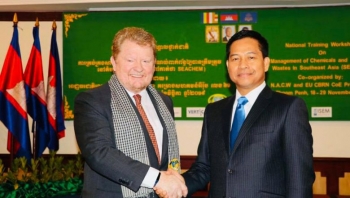 អាជ្ញាធរជាតិអាវុធគីមី និង EU បើកសិក្ខាសាលាថ្នាក់ជាតិស្តីពី គ្រប់គ្រងសារធាតុគីមី និងកាកសំណល់ពាក់ព័ន្ធ នៅតំបន់អាស៊ីអាគ្នេយ៍