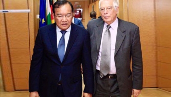 តំណាង​ជាន់ខ្ពស់​ EU ជួប​​រដ្ឋមន្ត្រី​ការបរទេស​កម្ពុជា​ពិភាក្សា​ទាក់ទង​នឹង​ EBA