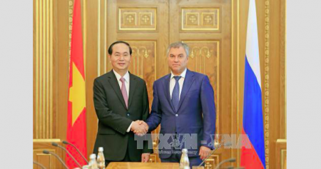 Президент СРВ Чан Дай Куанг встретился с председателем Государственной Думы России