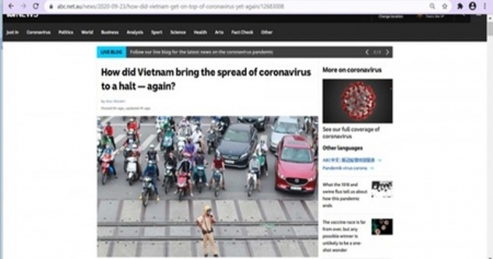 Австралийская радиовещательная корпорация «ABC»: Вьетнам второй раз эффективно остановил распространение Covid-19