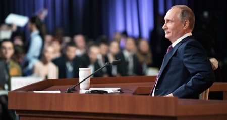Президент Владимир Путин проводит ежегодную большую пресс-конференцию