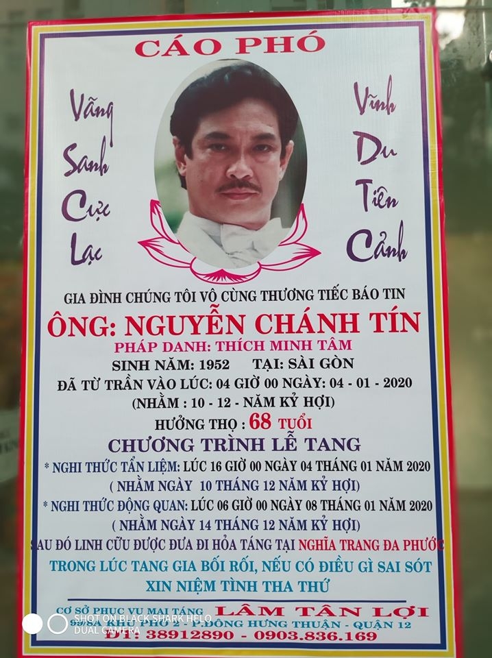 gia dinh to chuc tang le cho nsut nguyen chanh tin