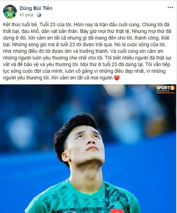 Bùi Tiến Dũng trần tình ra sao sau trận U23 Việt Nam gặp U23 Triều Tiên? bui tien dung tran tinh gi sau sai lam khien u23 viet nam ve nuoc som